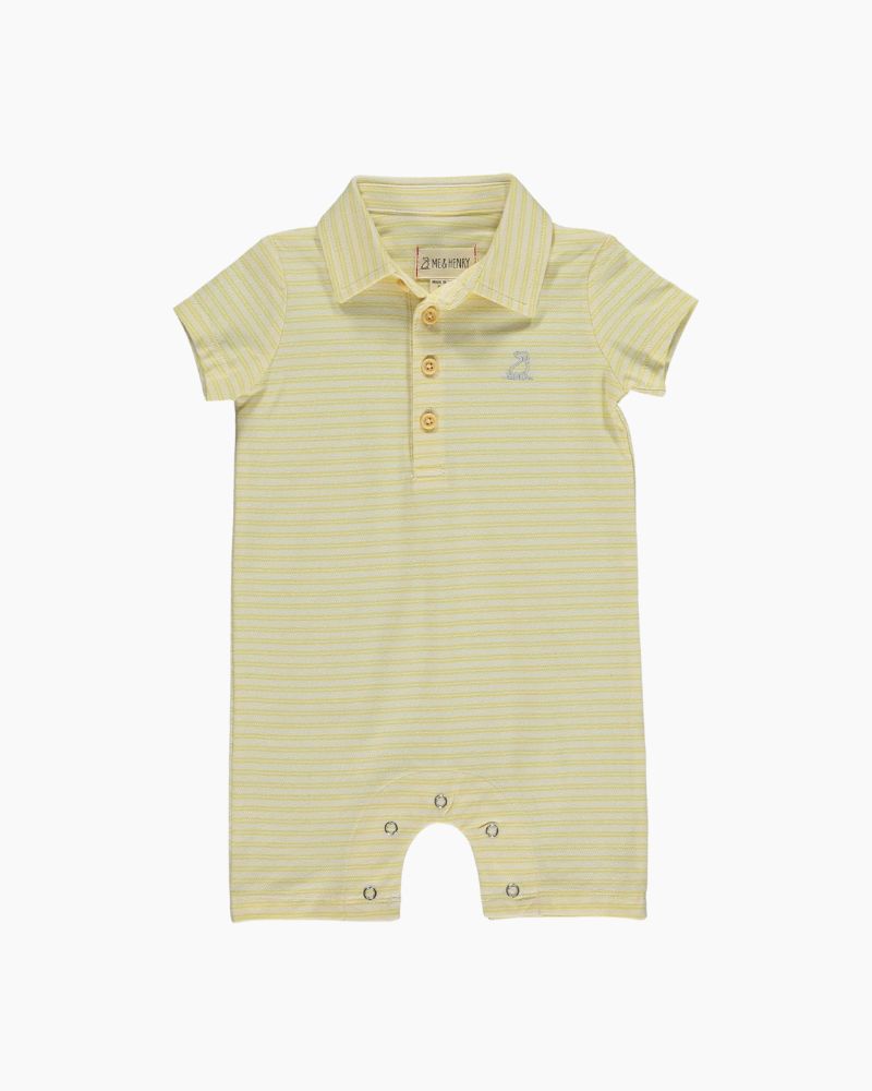 SS STRIPED PIQUE POLO SHORTIE