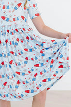 Load image into Gallery viewer, SS PROUDLY PATRIOTIC TWIRL DRESS
