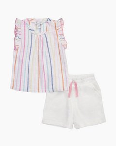 VENICE STRIPE TOP/SHORT SET