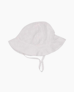 WHITE EYELET SUNHAT