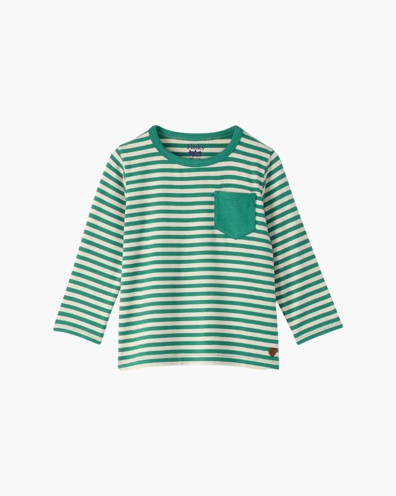 LS STRIPED POCKET TEE