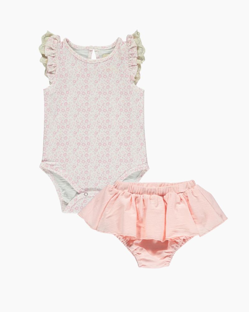 CS DITSY FLORAL BDYST/SKIRTED BLOOMER SET