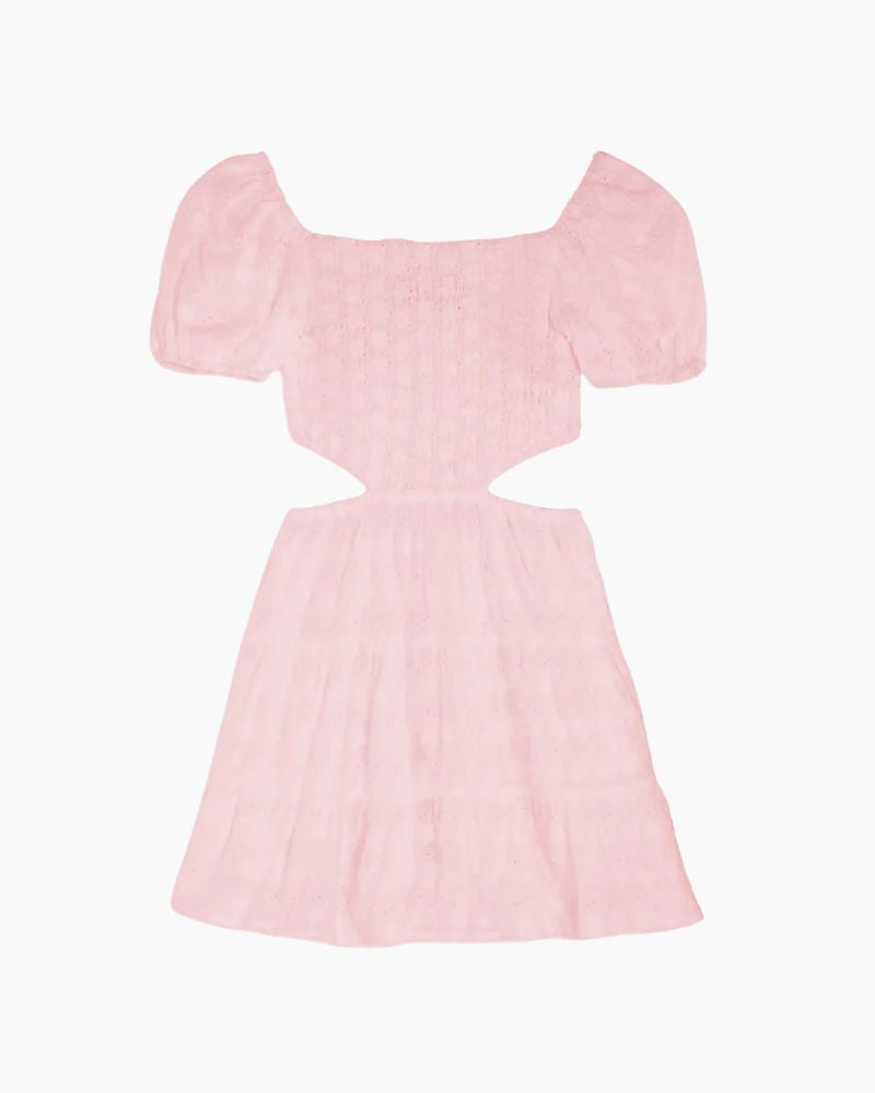 CS SMOCKED CUTOUT SIDES DRESS