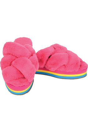 FURRY PLATFORM SLIPPERS