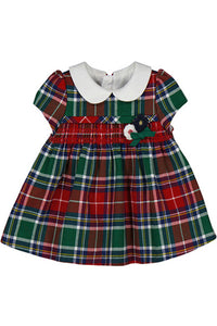 FLRL APLQ PLAID DRESS