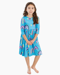 LS TWILIGHT PCKT TWIRL DRESS