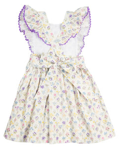 CS RFL SLV FLOWERS PINAFORE DRESS