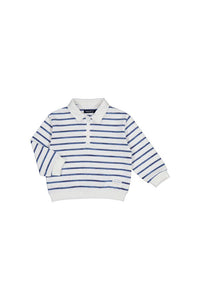 LS STRIPED QZIP SWTSHRT