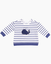 Load image into Gallery viewer, LS WHALE STRIPED SWTSHRT
