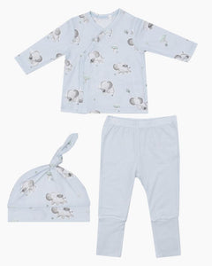 LS GREY ELEPHANTS THM + HAT SET