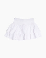 Load image into Gallery viewer, SMOCKED WAIST TERRY RUFFLE SKIRT
