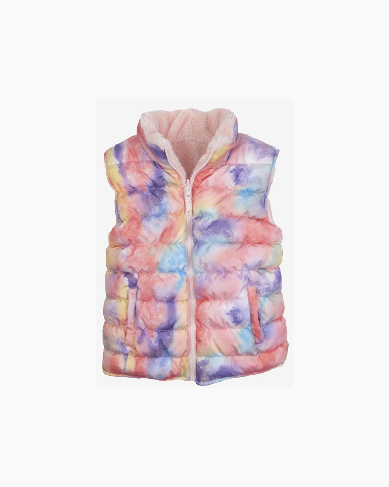 SL TIE DYE REVERSIBLE PUFFER VEST