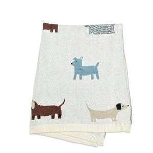 BUDDY DOGS INTARSIA BLANKET 30"X42"