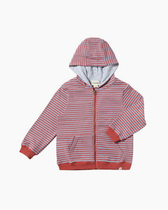 LS STRIPED PARSONS ZIP HOODY