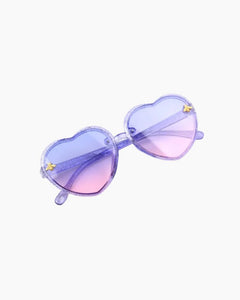 PURPLE OMBRE HEART SUNGLASSES