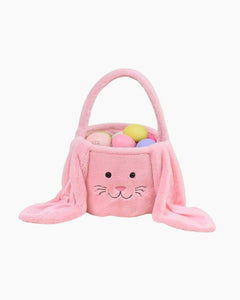 12'' PLUSH BUNNY BASKET-PINK