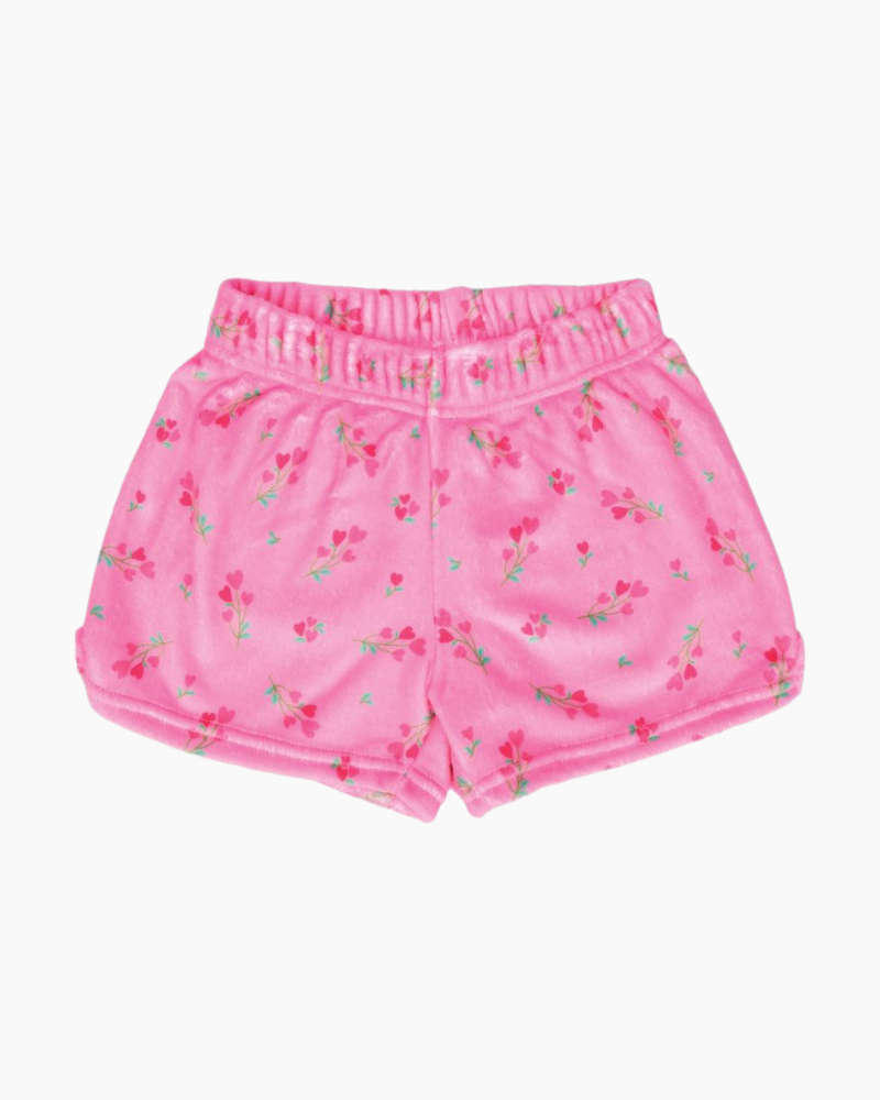 THEME FLOWERS FLEECE SHORT