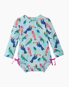 1P TROP BIRDS RASH SUIT