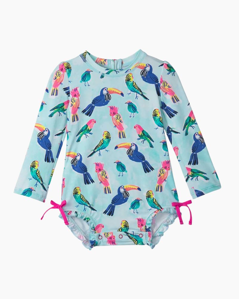 1P TROP BIRDS RASH SUIT