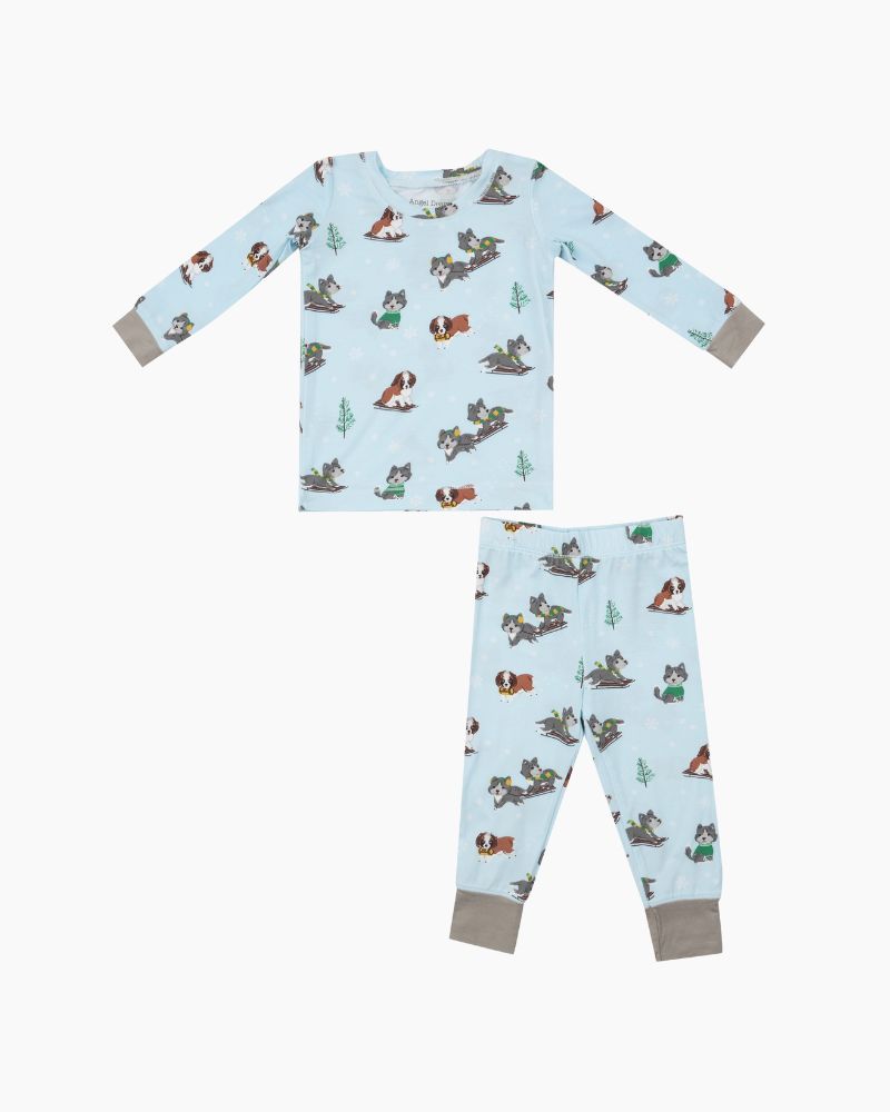 LS  MUSH PUPPIES LOUNGE TOP/PANT SET