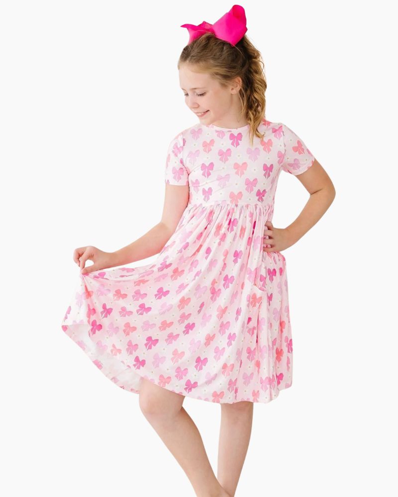 SS BOW BEAUTY PCKT TWIRL DRESS