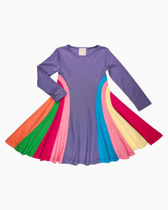 LS DOUBLE RAINBOW DRESS