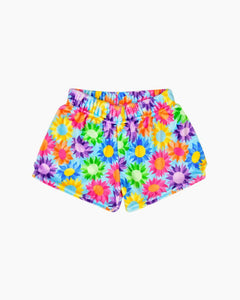 COLORFUL SUNFLOWERS FLEECE SHORT