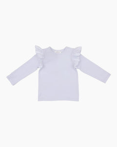 LS SOLID RUFFLE TEE