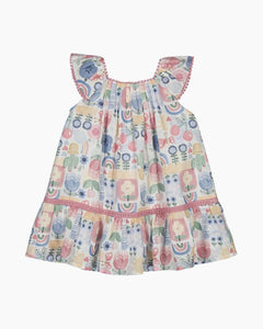 CS WATERCOLOR NORDIC DTL DRESS