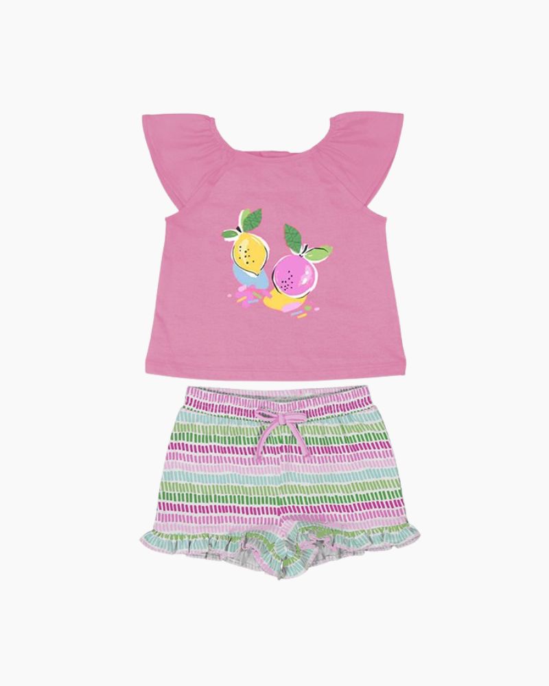 CS FRUIT TEE/BRUSHSTROKE SHORT SET