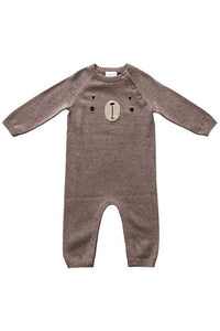 BEAR EMBROIDERED COVERALL