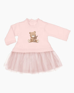 LS TEDDY APLQ TUTU BTTM DRESS