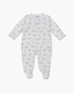 LS BABY BUNNY ZIP FOOTIE