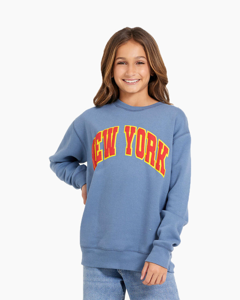 LS NEW YORK PUFF PRINT SWTSHRT