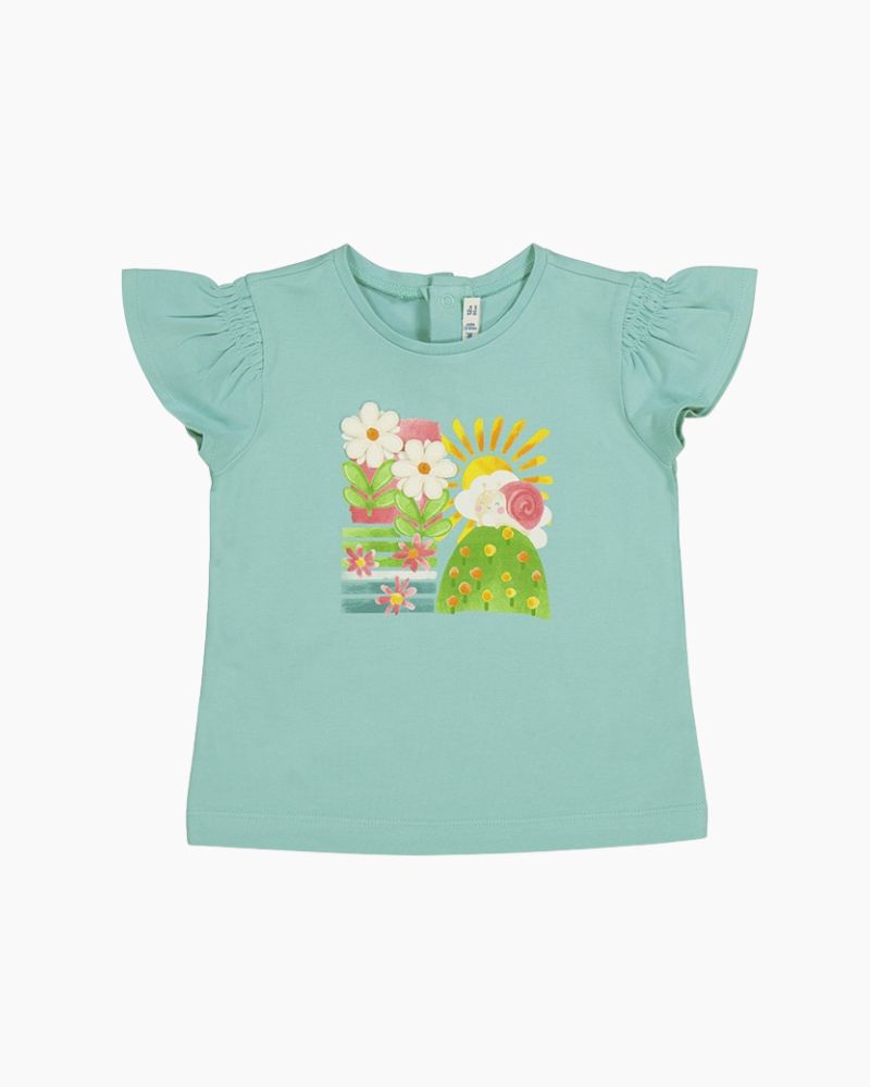 SS GRAPHIC SNAIL FLORAL TEE