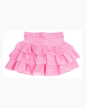 Load image into Gallery viewer, SMOCKED WAIST TERRY RUFFLE SKIRT
