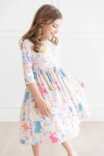 Load image into Gallery viewer, MS FLORAL BUNNY PCKT TWIRL DRESS
