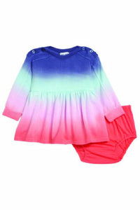 Multi Dip Dye Dress