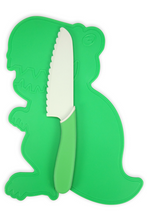 Load image into Gallery viewer, DINOSAUR CUTTING BOARD &amp; KNIFE SET
