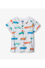Load image into Gallery viewer, Short Sleeve Surf Cars Henley Tee
