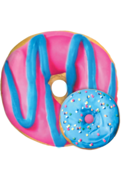 BLUE & PINK DONUT SCENTED PILLOW