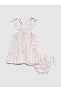 SL INF SMOCKED CARNIVAL STRIPE DRESS