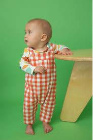 LS GINGHAM POCKET COVERALL