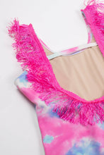 Load image into Gallery viewer, ONE PIECE TIE DYE FRINGE SWIMSUIT
