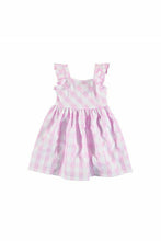 Load image into Gallery viewer, CS RUFFLE SLV GINGHAM DRESS
