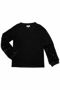 SEQUIN SLEEVE COZY SWEATER *ADDITIONAL COLORS AVAILABLE*