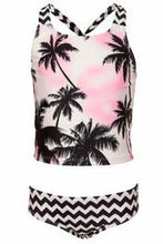 Load image into Gallery viewer, TWO PIECE CHEVRON PALMS TANKINI
