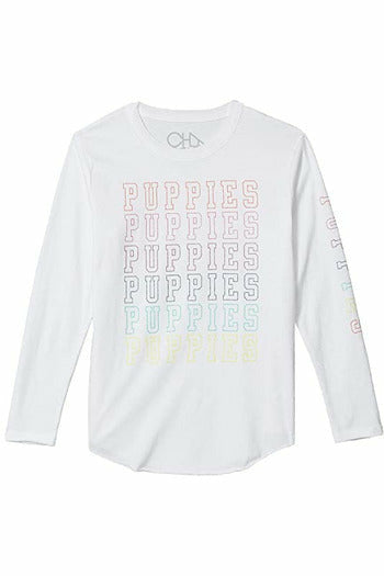 PUPPIES STACKED TEE