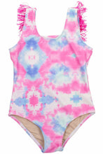 Load image into Gallery viewer, ONE PIECE TIE DYE FRINGE SWIMSUIT
