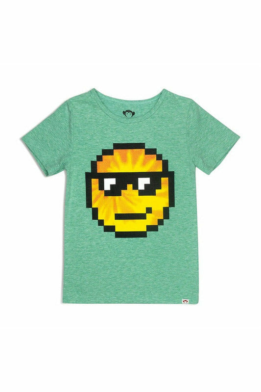 SS PIXEL SMILEY FACE TEE